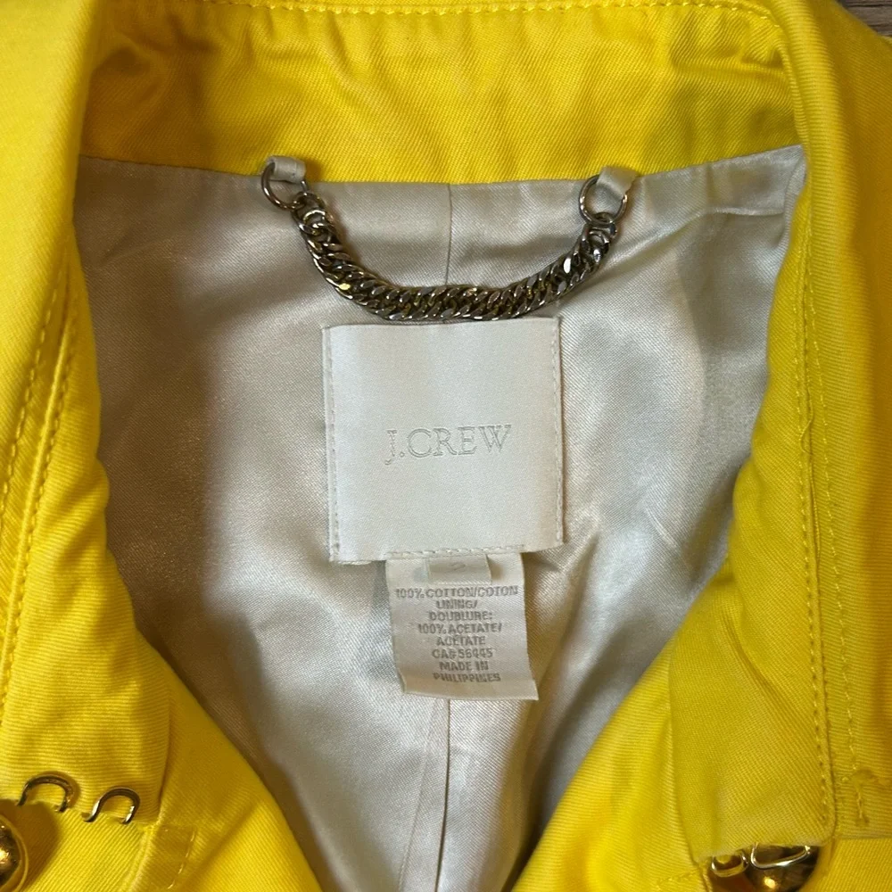 J. Crew Yellow Double-Breasted Pea Coat - Picture 3 of 7